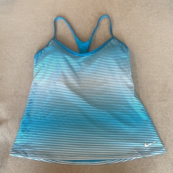 Nike Women's Racerback Tankini Stripe Swim Top Size S - Picture 4 of 8